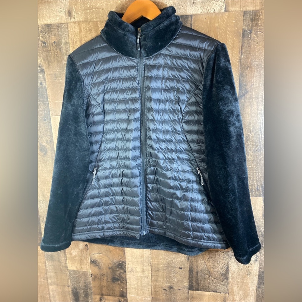 32‎ DEGREES HEAT Women's Black Faux Fur Full Zip Jacket Size XL 90% Down